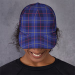 Deep Blue Stewart Tartan Print Baseball Cap