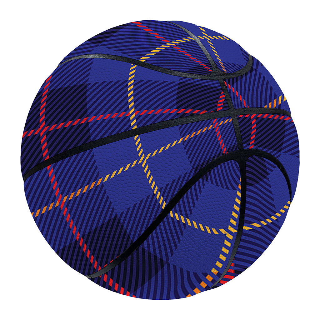 Deep Blue Stewart Tartan Print Basketball