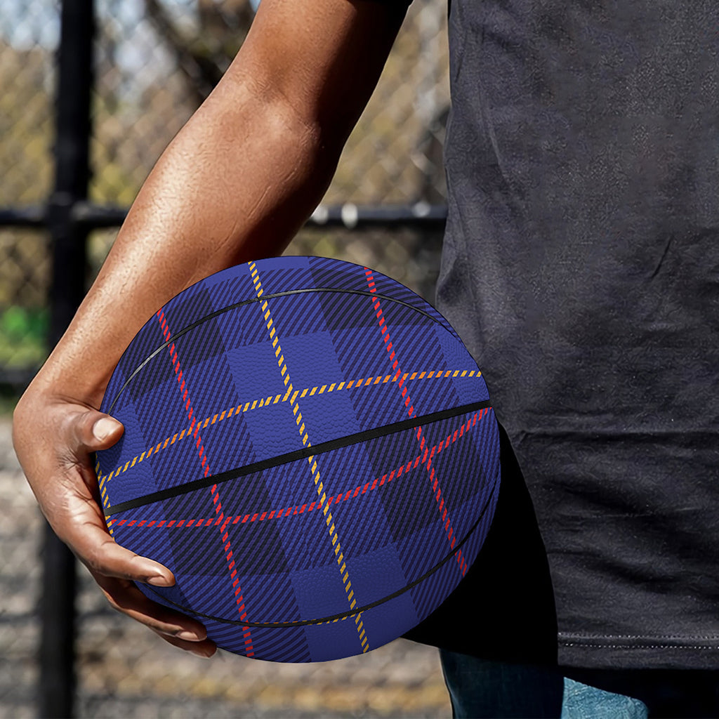 Deep Blue Stewart Tartan Print Basketball