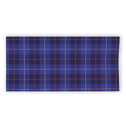 Deep Blue Stewart Tartan Print Beach Towel
