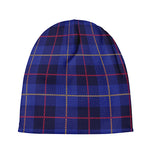Deep Blue Stewart Tartan Print Beanie