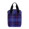 Deep Blue Stewart Tartan Print Bible Tote Bag