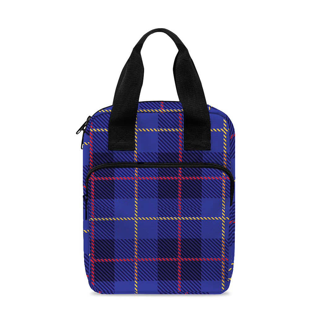 Deep Blue Stewart Tartan Print Bible Tote Bag