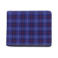 Deep Blue Stewart Tartan Print Bifold Wallet