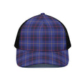 Deep Blue Stewart Tartan Print Black Mesh Trucker Hat