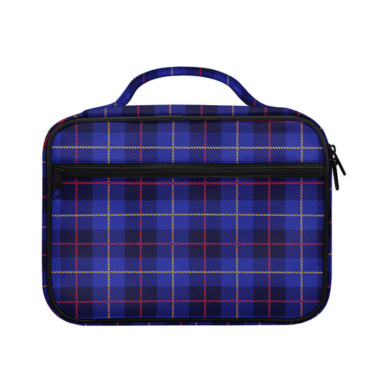 Deep Blue Stewart Tartan Print Briefcase Bible Bag