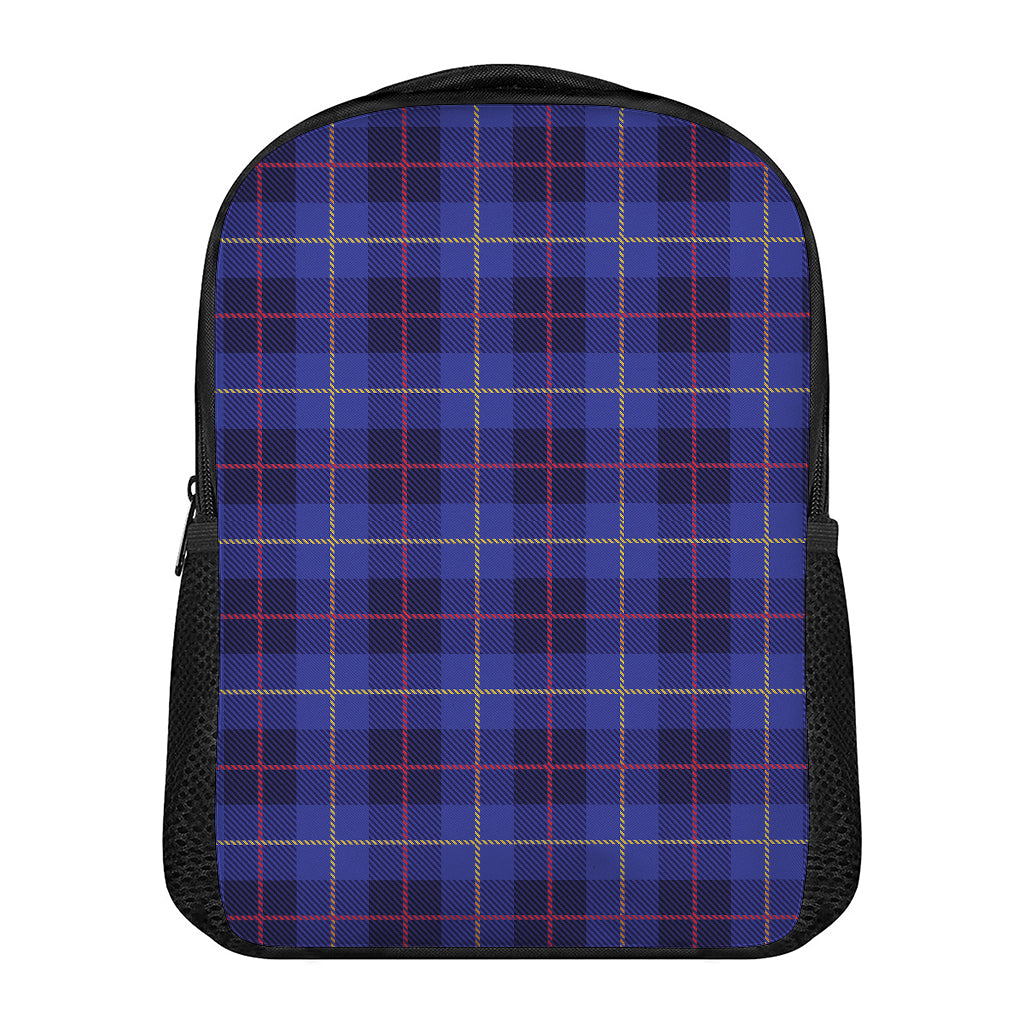 Deep Blue Stewart Tartan Print Casual Backpack
