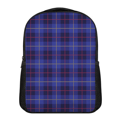 Deep Blue Stewart Tartan Print Casual Backpack