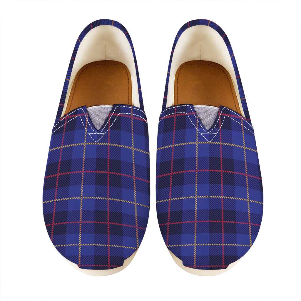 Deep Blue Stewart Tartan Print Casual Shoes