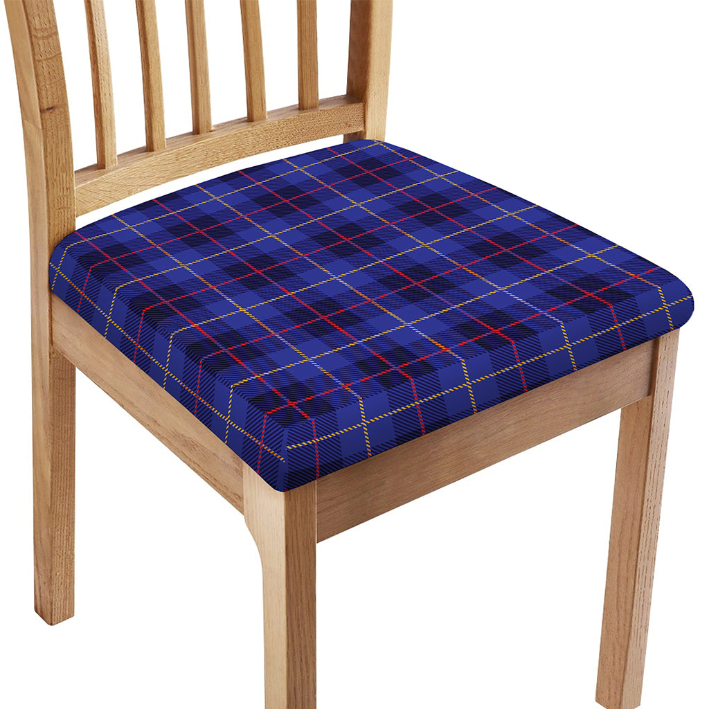 Deep Blue Stewart Tartan Print Chair Cushion Cover