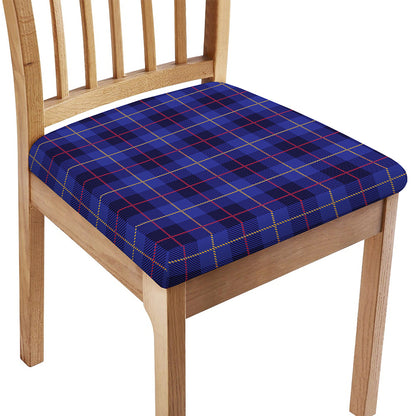 Deep Blue Stewart Tartan Print Chair Cushion Cover