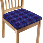 Deep Blue Stewart Tartan Print Chair Cushion Cover