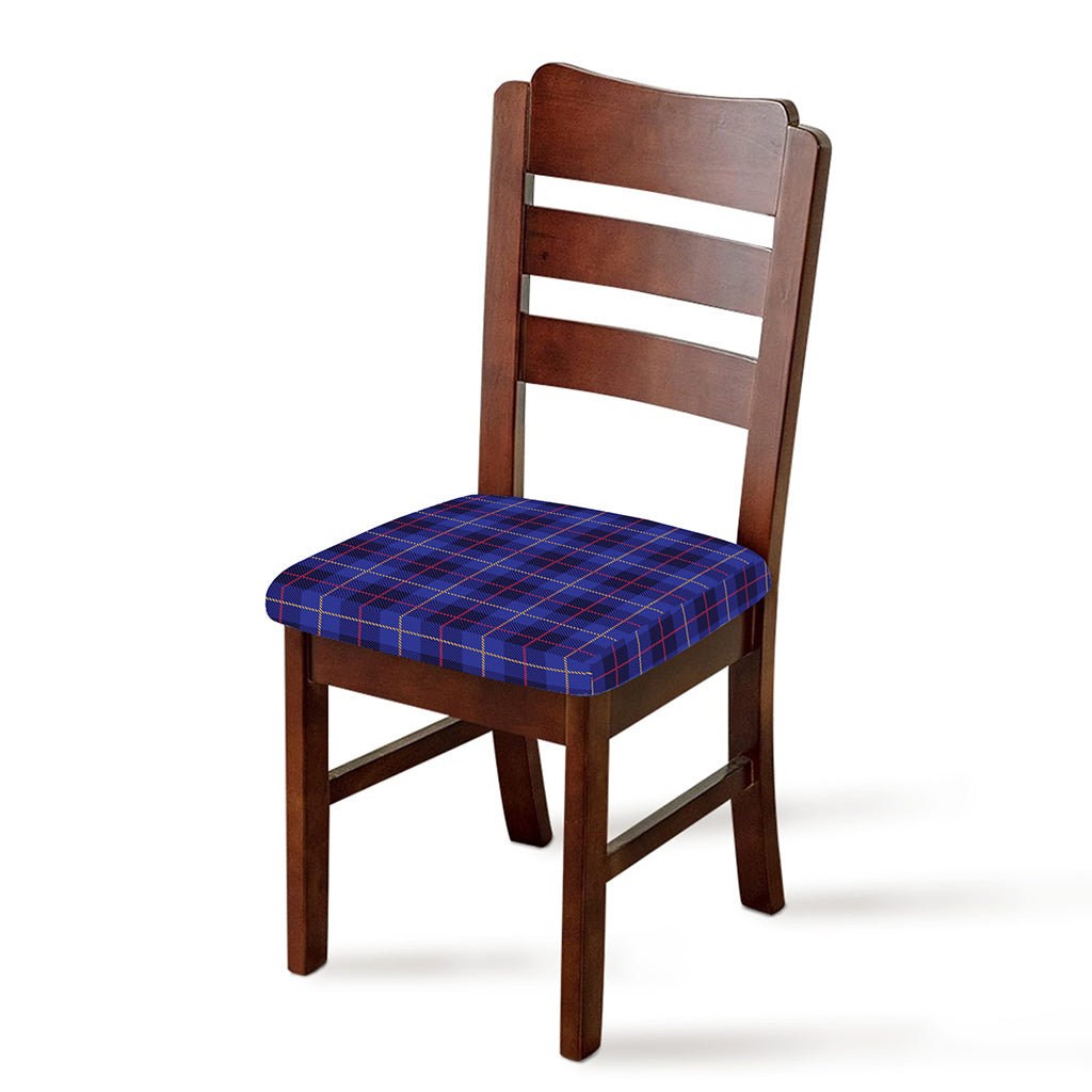 Deep Blue Stewart Tartan Print Chair Cushion Cover