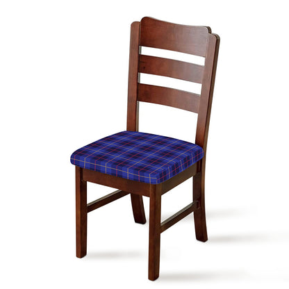 Deep Blue Stewart Tartan Print Chair Cushion Cover