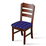 Deep Blue Stewart Tartan Print Chair Cushion Cover