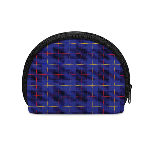 Deep Blue Stewart Tartan Print Coin Purse