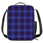 Deep Blue Stewart Tartan Print Crossbody Lunch Bag