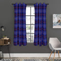 Deep Blue Stewart Tartan Print Grommet Curtain Panels