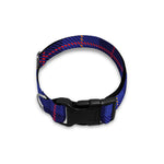 Deep Blue Stewart Tartan Print Dog Collar