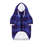 Deep Blue Stewart Tartan Print Dog Zip Up Hoodie