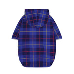 Deep Blue Stewart Tartan Print Dog Zip Up Hoodie