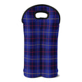 Deep Blue Stewart Tartan Print Double Neoprene Wine Tote