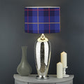 Deep Blue Stewart Tartan Print Drum Lamp Shade