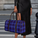 Deep Blue Stewart Tartan Print Duffle Bag