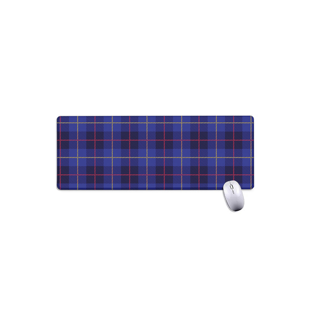 Deep Blue Stewart Tartan Print Extended Mouse Pad