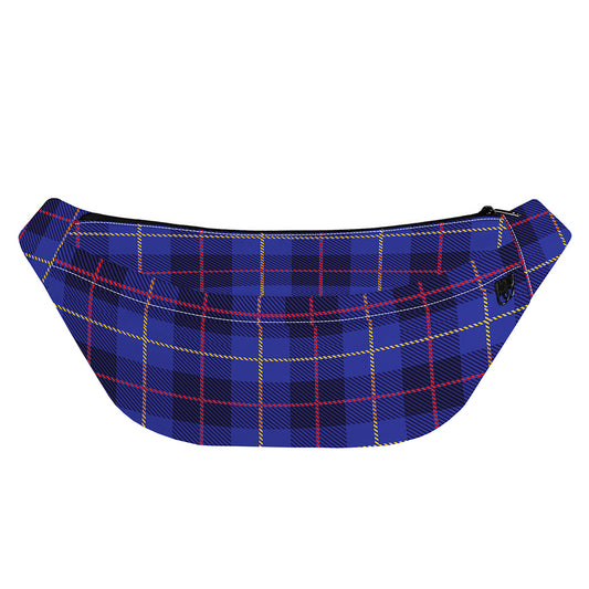 Deep Blue Stewart Tartan Print Fanny Pack
