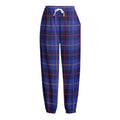 Deep Blue Stewart Tartan Print Fleece Lined Knit Pants