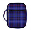 Deep Blue Stewart Tartan Print Front Pocket Bible Bag