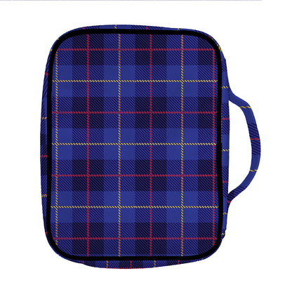 Deep Blue Stewart Tartan Print Front Pocket Bible Bag