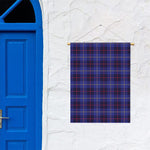 Deep Blue Stewart Tartan Print Garden Flag