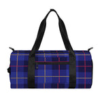 Deep Blue Stewart Tartan Print Gym Bag