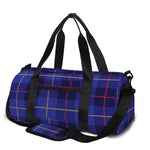Deep Blue Stewart Tartan Print Gym Bag