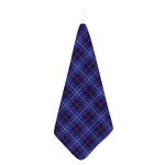 Deep Blue Stewart Tartan Print Hand Towel