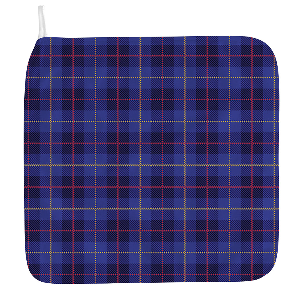 Deep Blue Stewart Tartan Print Hand Towel