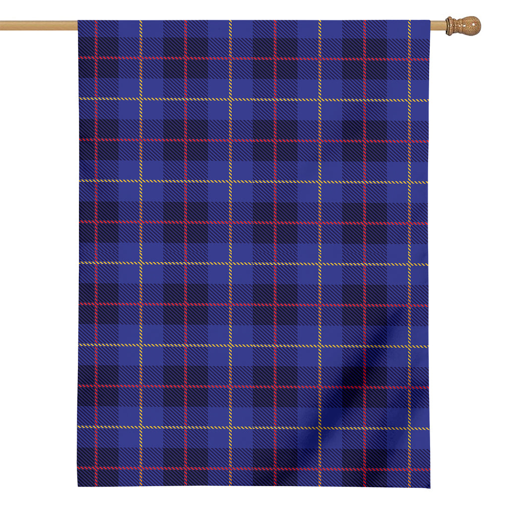 Deep Blue Stewart Tartan Print House Flag