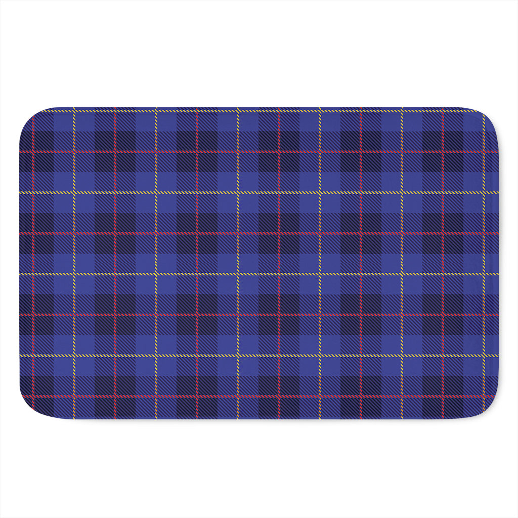 Deep Blue Stewart Tartan Print Indoor Door Mat