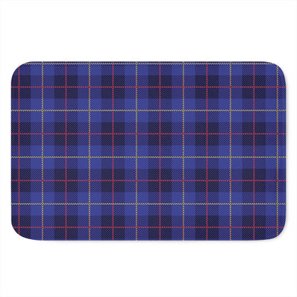 Deep Blue Stewart Tartan Print Indoor Door Mat
