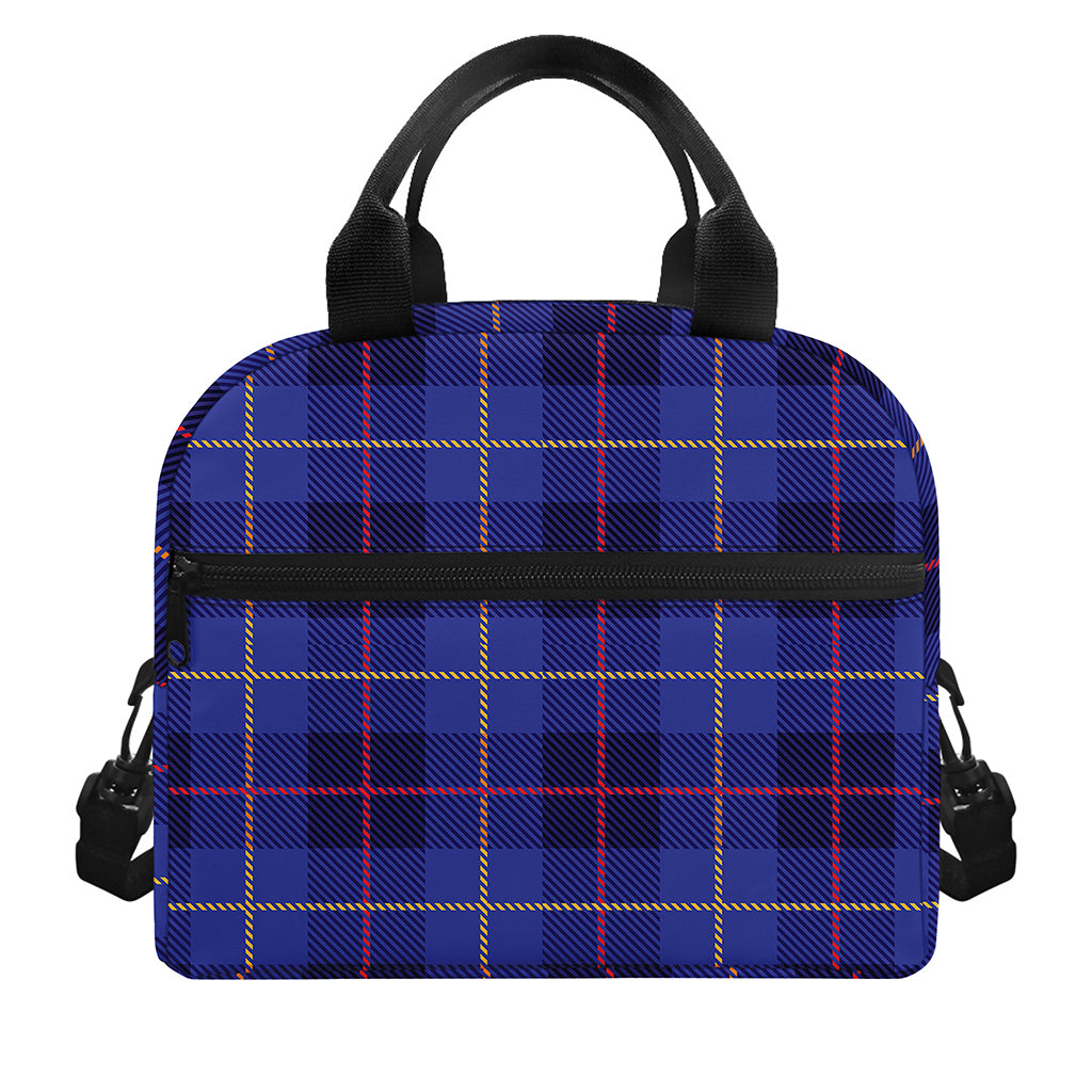 Deep Blue Stewart Tartan Print Insulated Lunch Bag