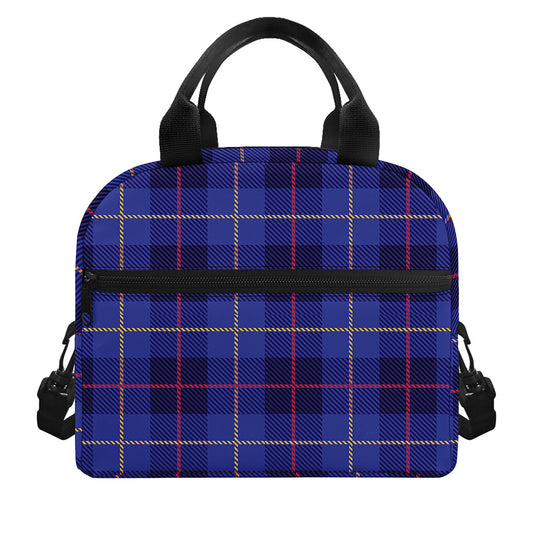 Deep Blue Stewart Tartan Print Insulated Lunch Bag