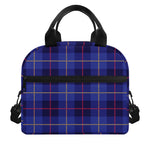 Deep Blue Stewart Tartan Print Insulated Lunch Bag
