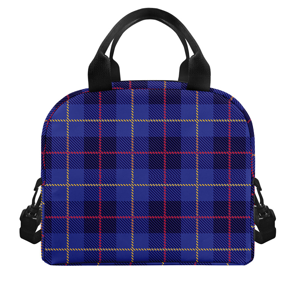 Deep Blue Stewart Tartan Print Insulated Lunch Bag