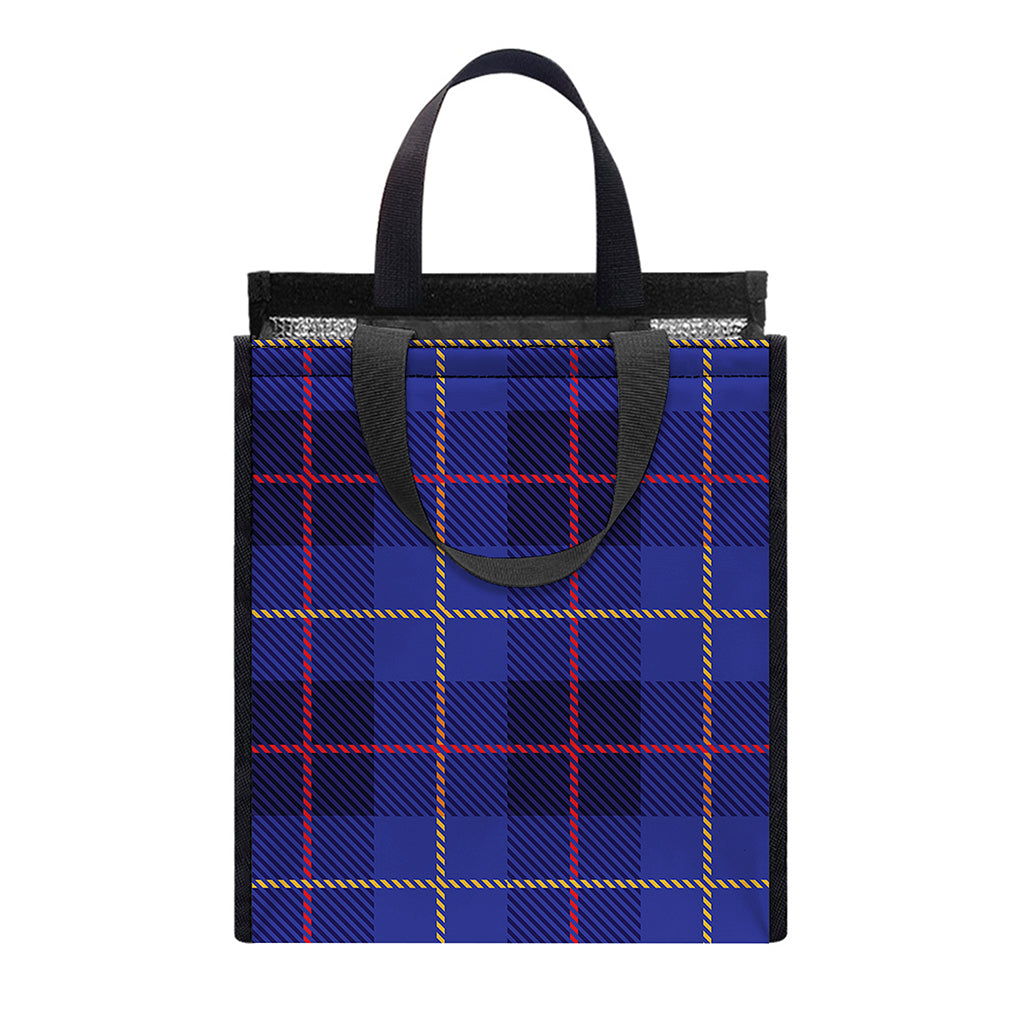 Deep Blue Stewart Tartan Print Insulated Lunch Tote