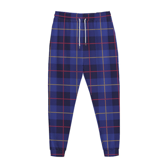 Deep Blue Stewart Tartan Print Jogger Pants