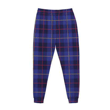 Deep Blue Stewart Tartan Print Jogger Pants
