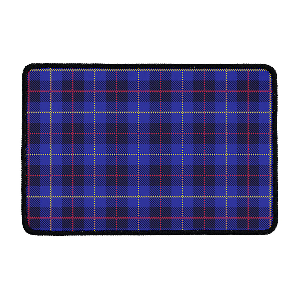 Deep Blue Stewart Tartan Print Kitchen Mat