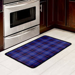 Deep Blue Stewart Tartan Print Kitchen Mat